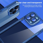 Custodia antiurto in metallo + acrilico + TPU, For iPhone 14, For iPhone 14 Plus, For iPhone 14 Pro, For iPhone 14 Pro Max