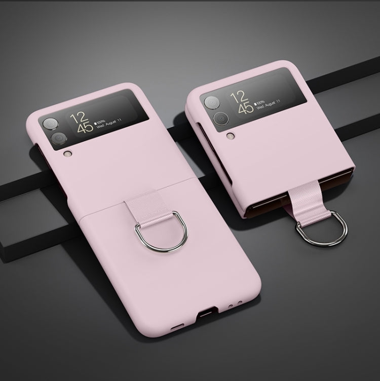 Custodia per telefono PC Feel Ring spruzzata d'olio, For Samsung Galaxy Z Flip4