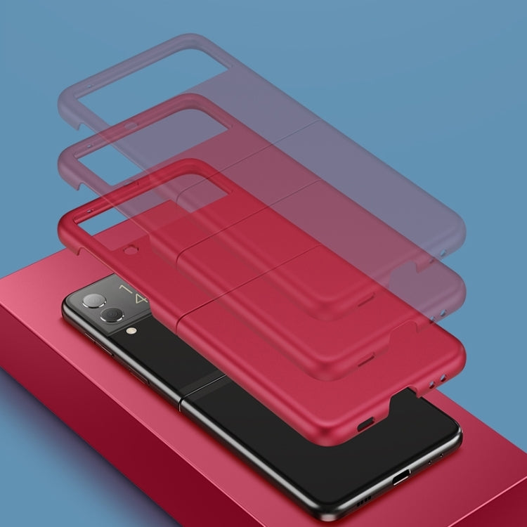 Custodia per telefono PC Feel Ring spruzzata d'olio, For Samsung Galaxy Z Flip4