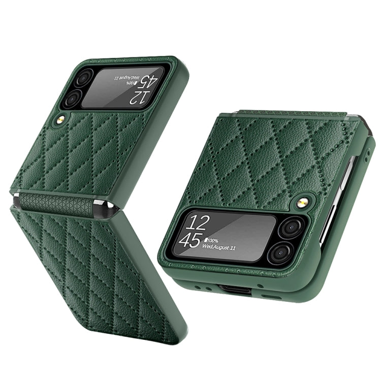 Custodia per telefono con cerniera a reticolo diamantato, For Samsung Galaxy Z Flip4