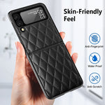 Custodia per telefono con cerniera a reticolo diamantato, For Samsung Galaxy Z Flip4