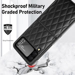 Custodia per telefono con cerniera a reticolo diamantato, For Samsung Galaxy Z Flip4