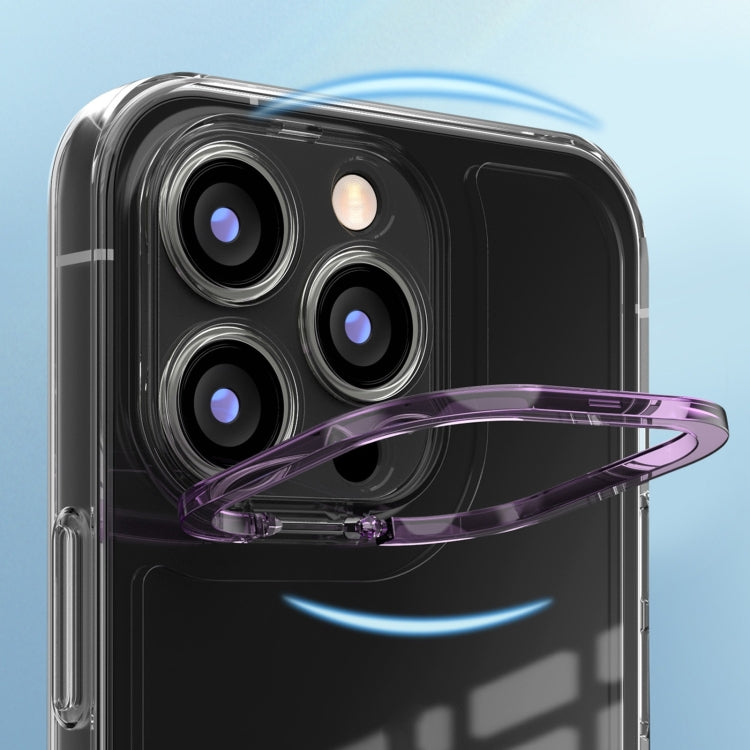 Custodia per telefono antiurto con staffa invisibile trasparente, For iPhone 14, For iPhone 14 Plus, For iPhone 14 Pro, For iPhone 14 Pro Max
