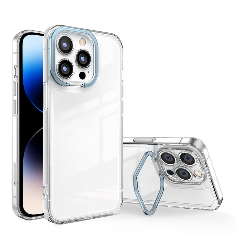 Custodia per telefono antiurto con staffa invisibile trasparente, For iPhone 14, For iPhone 14 Plus, For iPhone 14 Pro, For iPhone 14 Pro Max