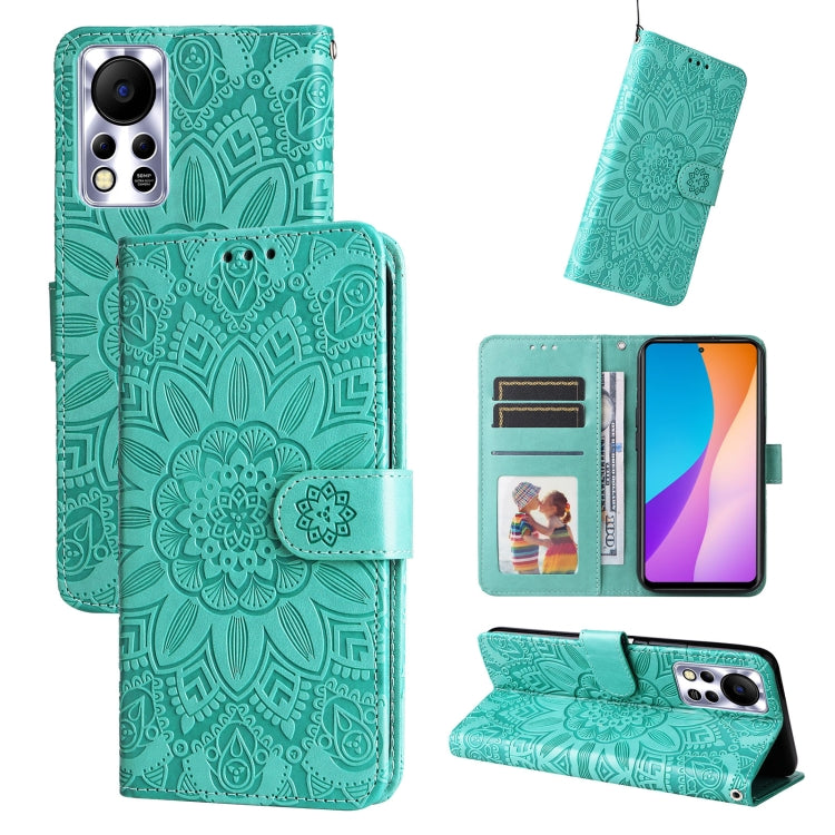 Custodia per telefono in pelle di girasole goffrata, For Infinix Hot 11s NFC, For Infinix Hot 11, For Infinix Hot 11s, For Infinix Hot 12i