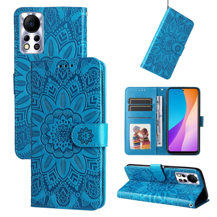 Custodia per telefono in pelle di girasole goffrata, For Infinix Hot 11s NFC, For Infinix Hot 11, For Infinix Hot 11s, For Infinix Hot 12i