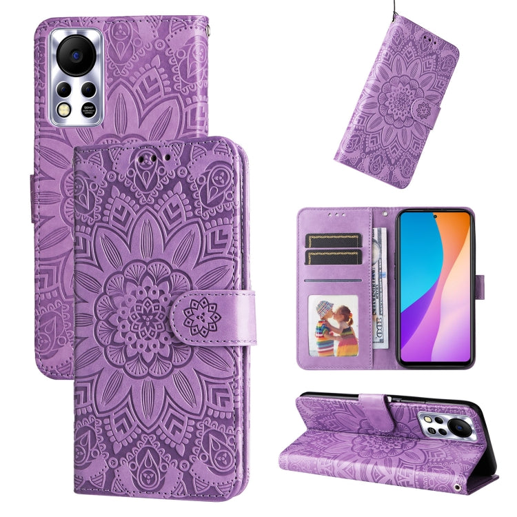 Custodia per telefono in pelle di girasole goffrata, For Infinix Hot 11s NFC, For Infinix Hot 11, For Infinix Hot 11s, For Infinix Hot 12i