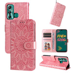 Custodia per telefono in pelle di girasole goffrata, For Infinix Hot 11s NFC, For Infinix Hot 11, For Infinix Hot 11s, For Infinix Hot 12i