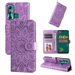 Custodia per telefono in pelle di girasole goffrata, For Infinix Hot 11s NFC, For Infinix Hot 11, For Infinix Hot 11s, For Infinix Hot 12i