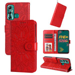 Custodia per telefono in pelle di girasole goffrata, For Infinix Hot 11s NFC, For Infinix Hot 11, For Infinix Hot 11s, For Infinix Hot 12i