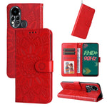 Custodia per telefono in pelle di girasole goffrata, For Infinix Hot 11s NFC, For Infinix Hot 11, For Infinix Hot 11s, For Infinix Hot 12i