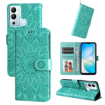 Custodia per telefono in pelle di girasole goffrata, For Infinix Hot 11s NFC, For Infinix Hot 11, For Infinix Hot 11s, For Infinix Hot 12i