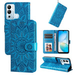 Custodia per telefono in pelle di girasole goffrata, For Infinix Hot 11s NFC, For Infinix Hot 11, For Infinix Hot 11s, For Infinix Hot 12i