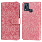 Custodia per telefono in pelle di girasole goffrata, For Infinix Smart 5