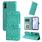 Custodia per telefono in pelle di girasole goffrata, For Xiaomi Redmi 9A, For Xiaomi Redmi 9C / 10A, For Xiaomi Redmi 10C 4G, For Xiaomi Redmi K40 / K40 Pro / Xiaomi Poco F1