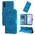 Custodia per telefono in pelle di girasole goffrata, For Xiaomi Redmi 9A, For Xiaomi Redmi 9C / 10A, For Xiaomi Redmi 10C 4G, For Xiaomi Redmi K40 / K40 Pro / Xiaomi Poco F1