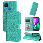 Custodia per telefono in pelle di girasole goffrata, For Xiaomi Redmi 9A, For Xiaomi Redmi 9C / 10A, For Xiaomi Redmi 10C 4G, For Xiaomi Redmi K40 / K40 Pro / Xiaomi Poco F1