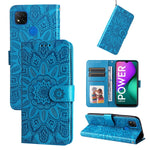 Custodia per telefono in pelle di girasole goffrata, For Xiaomi Redmi 9A, For Xiaomi Redmi 9C / 10A, For Xiaomi Redmi 10C 4G, For Xiaomi Redmi K40 / K40 Pro / Xiaomi Poco F1