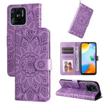 Custodia per telefono in pelle di girasole goffrata, For Xiaomi Redmi 9A, For Xiaomi Redmi 9C / 10A, For Xiaomi Redmi 10C 4G, For Xiaomi Redmi K40 / K40 Pro / Xiaomi Poco F1