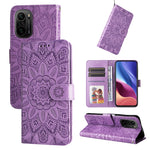 Custodia per telefono in pelle di girasole goffrata, For Xiaomi Redmi 9A, For Xiaomi Redmi 9C / 10A, For Xiaomi Redmi 10C 4G, For Xiaomi Redmi K40 / K40 Pro / Xiaomi Poco F1
