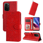 Custodia per telefono in pelle di girasole goffrata, For Xiaomi Redmi 9A, For Xiaomi Redmi 9C / 10A, For Xiaomi Redmi 10C 4G, For Xiaomi Redmi K40 / K40 Pro / Xiaomi Poco F1