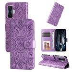 Custodia per telefono in pelle di girasole goffrata, For Xiaomi Redmi K50 Gaming 5G, For Xiaomi Redmi Note 10 Pro 5G, For Xiaomi Redmi Note 9 4G Foreign Version / 10X 4G, For Xiaomi Redmi Note 9S
