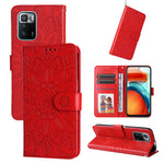 Custodia per telefono in pelle di girasole goffrata, For Xiaomi Redmi K50 Gaming 5G, For Xiaomi Redmi Note 10 Pro 5G, For Xiaomi Redmi Note 9 4G Foreign Version / 10X 4G, For Xiaomi Redmi Note 9S