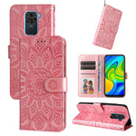 Custodia per telefono in pelle di girasole goffrata, For Xiaomi Redmi K50 Gaming 5G, For Xiaomi Redmi Note 10 Pro 5G, For Xiaomi Redmi Note 9 4G Foreign Version / 10X 4G, For Xiaomi Redmi Note 9S