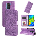 Custodia per telefono in pelle di girasole goffrata, For Xiaomi Redmi K50 Gaming 5G, For Xiaomi Redmi Note 10 Pro 5G, For Xiaomi Redmi Note 9 4G Foreign Version / 10X 4G, For Xiaomi Redmi Note 9S