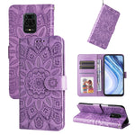 Custodia per telefono in pelle di girasole goffrata, For Xiaomi Redmi K50 Gaming 5G, For Xiaomi Redmi Note 10 Pro 5G, For Xiaomi Redmi Note 9 4G Foreign Version / 10X 4G, For Xiaomi Redmi Note 9S