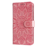 Custodia per telefono in pelle di girasole goffrata, For Xiaomi Redmi Note 10 4G / Note 10S 4G, For Xiaomi Redmi Note 10 5G, For Xiaomi Redmi Note 10 Pro / Note 10 Pro Max, For Xiaomi Redmi Note 11 5G  / Poco M4 Pro 5G