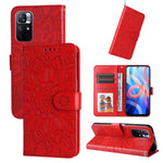 Custodia per telefono in pelle di girasole goffrata, For Xiaomi Redmi Note 10 4G / Note 10S 4G, For Xiaomi Redmi Note 10 5G, For Xiaomi Redmi Note 10 Pro / Note 10 Pro Max, For Xiaomi Redmi Note 11 5G  / Poco M4 Pro 5G