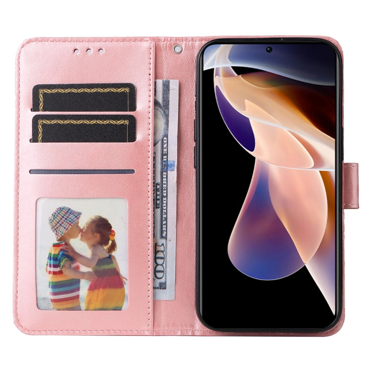 Custodia per telefono in pelle di girasole goffrata, For Xiaomi Redmi Note 11E, For Xiaomi Redmi Note 11 Pro 5G, For Xiaomi Redmi Note 11 Pro 4G Foreign Version / 5G, For Xiaomi Redmi Note 11S / Note 11 4G Foreign Version