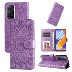 Custodia per telefono in pelle di girasole goffrata, For Xiaomi Redmi Note 11E, For Xiaomi Redmi Note 11 Pro 5G, For Xiaomi Redmi Note 11 Pro 4G Foreign Version / 5G, For Xiaomi Redmi Note 11S / Note 11 4G Foreign Version
