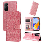 Custodia per telefono in pelle di girasole goffrata, For Xiaomi Redmi Note 11E, For Xiaomi Redmi Note 11 Pro 5G, For Xiaomi Redmi Note 11 Pro 4G Foreign Version / 5G, For Xiaomi Redmi Note 11S / Note 11 4G Foreign Version