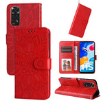 Custodia per telefono in pelle di girasole goffrata, For Xiaomi Redmi Note 11E, For Xiaomi Redmi Note 11 Pro 5G, For Xiaomi Redmi Note 11 Pro 4G Foreign Version / 5G, For Xiaomi Redmi Note 11S / Note 11 4G Foreign Version
