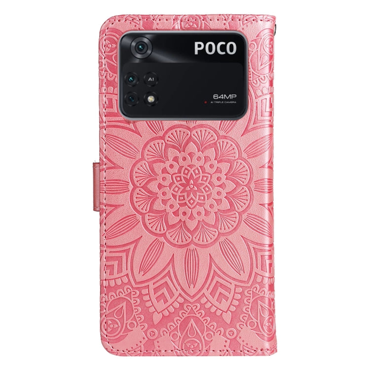 Custodia per telefono in pelle di girasole goffrata, For Xiaomi Poco M4 Pro 4G, For Xiaomi Poco X4 Pro 5G, For Xiaomi 11T / 11T Pro, For Xiaomi 12 Lite