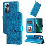 Custodia per telefono in pelle di girasole goffrata, For Xiaomi 12 Pro, For Xiaomi 12 / 12X, For Xiaomi Poco M3 / Redmi 9T / Redmi 9 Power, For Xiaomi Poco X3 NFC