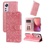 Custodia per telefono in pelle di girasole goffrata, For Xiaomi 12 Pro, For Xiaomi 12 / 12X, For Xiaomi Poco M3 / Redmi 9T / Redmi 9 Power, For Xiaomi Poco X3 NFC