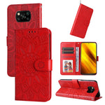 Custodia per telefono in pelle di girasole goffrata, For Xiaomi 12 Pro, For Xiaomi 12 / 12X, For Xiaomi Poco M3 / Redmi 9T / Redmi 9 Power, For Xiaomi Poco X3 NFC