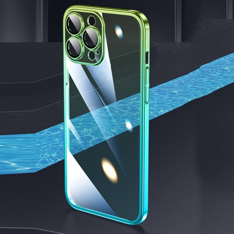 Custodia per telefono sfumato PC elettrolitico trasparente, For iPhone 14, For iPhone 14 Plus, For iPhone 14 Pro, For iPhone 14 Pro Max
