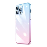 Custodia per telefono sfumato PC elettrolitico trasparente, For iPhone 14, For iPhone 14 Plus, For iPhone 14 Pro, For iPhone 14 Pro Max