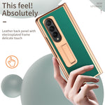 Custodia per telefono galvanizzata con cerniera in pelle texture Litchi con penna, For Samsung Galaxy Z Fold4