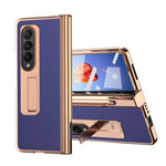 Custodia per telefono galvanizzata con cerniera in pelle texture Litchi con penna, For Samsung Galaxy Z Fold4