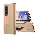 Custodia per telefono galvanizzata con cerniera in pelle texture Litchi con penna, For Samsung Galaxy Z Fold4