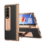 Custodia per telefono galvanizzata con cerniera in pelle texture Litchi con penna, For Samsung Galaxy Z Fold4