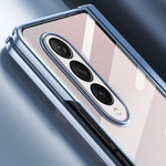 Custodia per telefono con cerniera galvanica per tutto il corpo con slot per penna, For Samsung Galaxy Z Fold4