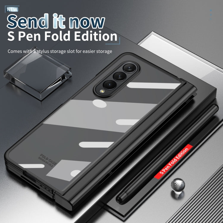 Custodia per telefono con cerniera galvanica integrata per tutto il corpo con slot per penna, For Samsung Galaxy Z Fold4