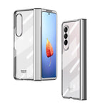 Custodia per telefono con cerniera galvanica per tutto il corpo, For Samsung Galaxy Z Fold4