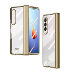 Custodia per telefono con cerniera galvanica integrata per tutto il corpo, For Samsung Galaxy Z Fold4